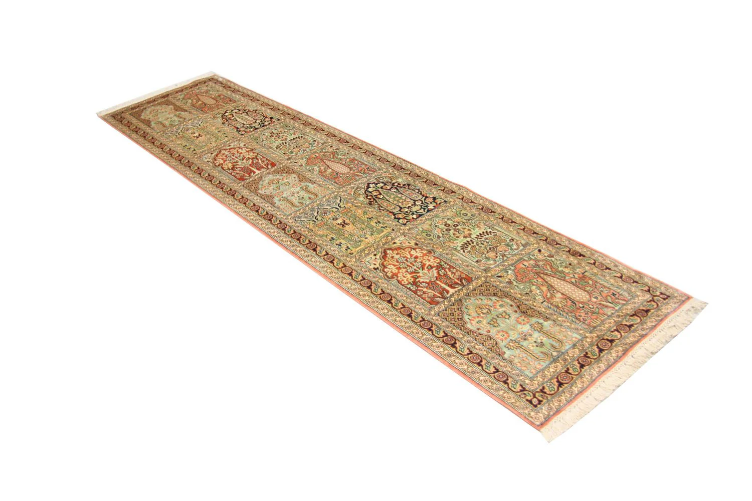 Seidenteppich - Kaschmir Seide 307 x 78 cm Teppich Läufer - Image 3
