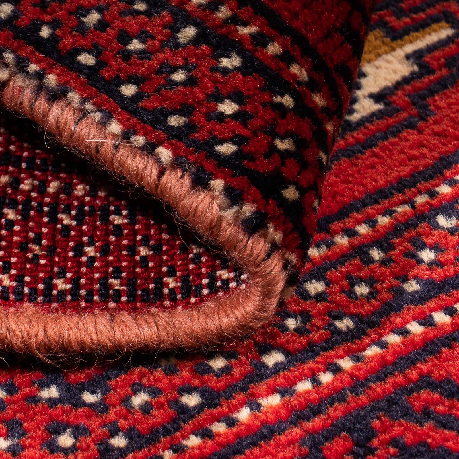 Turkaman Teppich 100 x 50 cm - dunkelrot - Image 4