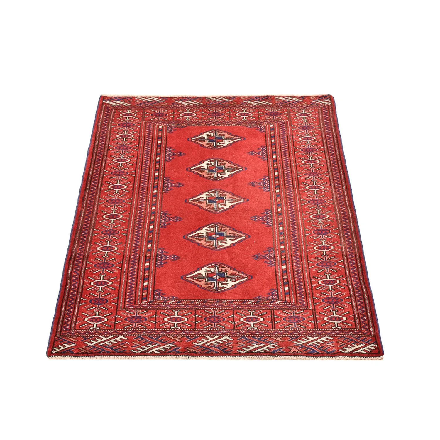 Turkaman Teppich - 115 x 87 cm - rot - Image 5
