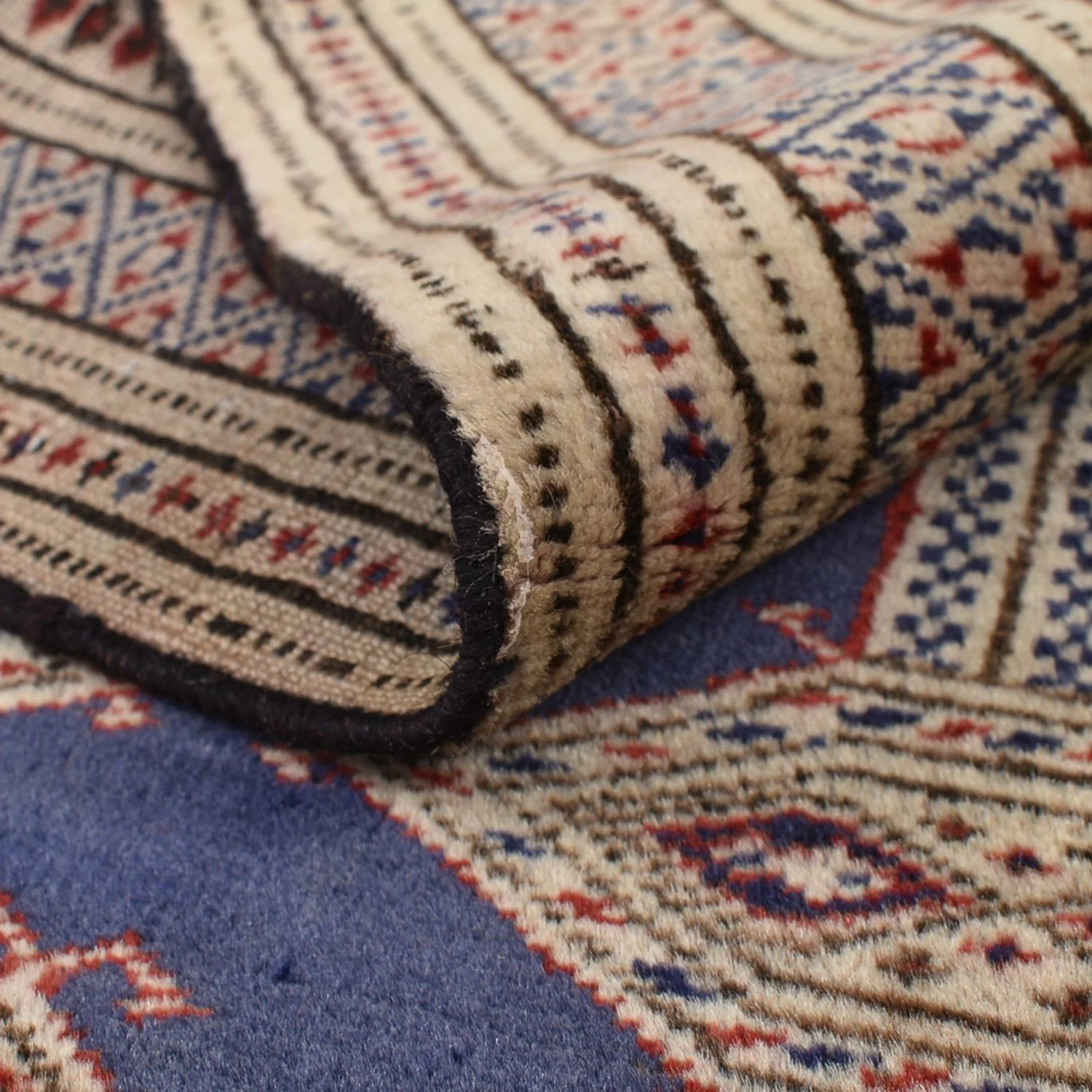 Turkaman Teppich - 136 x 101 cm - dunkelblau - Image 4