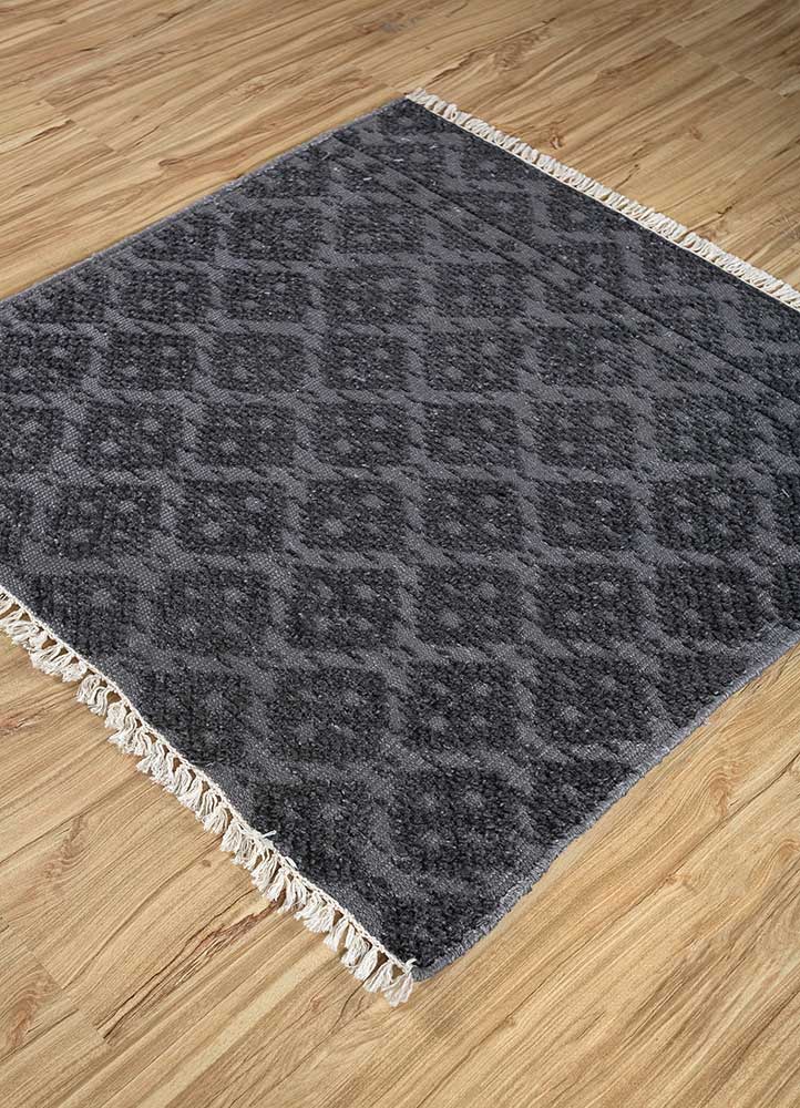 Viskose Teppich quadratisch  - 75 x 75 cm - anthrazit - Image 2