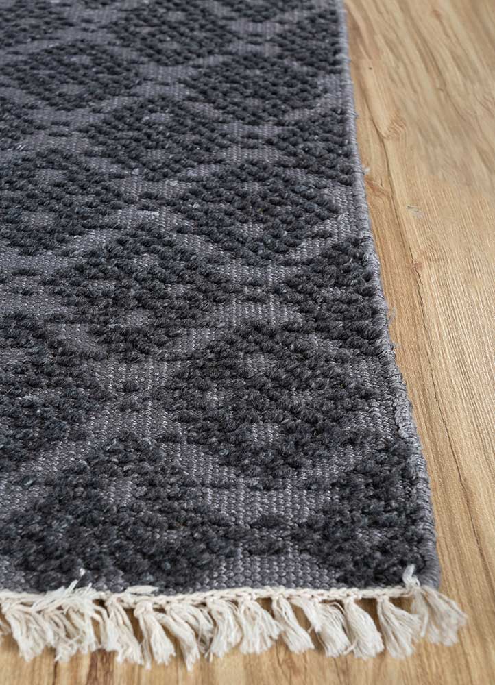Viskose Teppich quadratisch  - 75 x 75 cm - anthrazit - Image 3