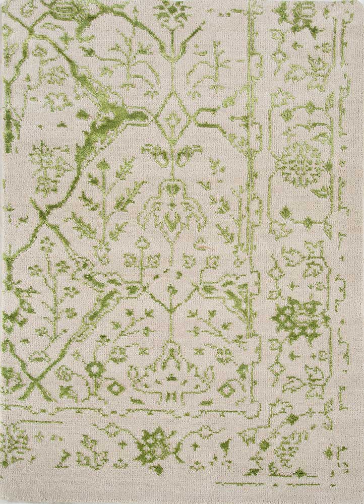 Wollteppich - 120 x 73 cm - grün