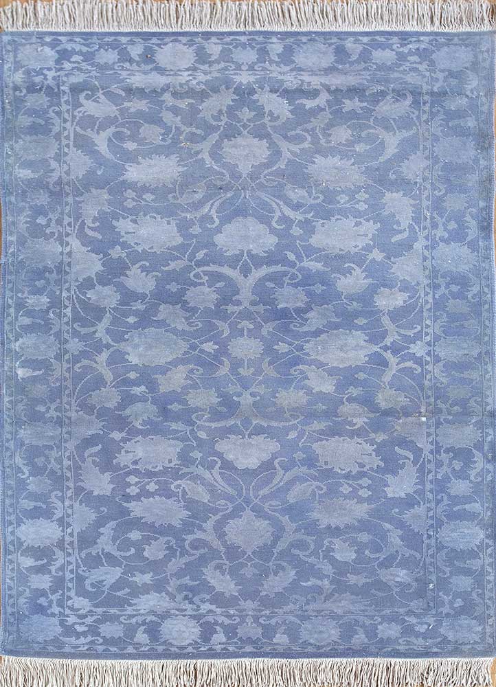 Wollteppich - 150 x 75 cm - seeblau