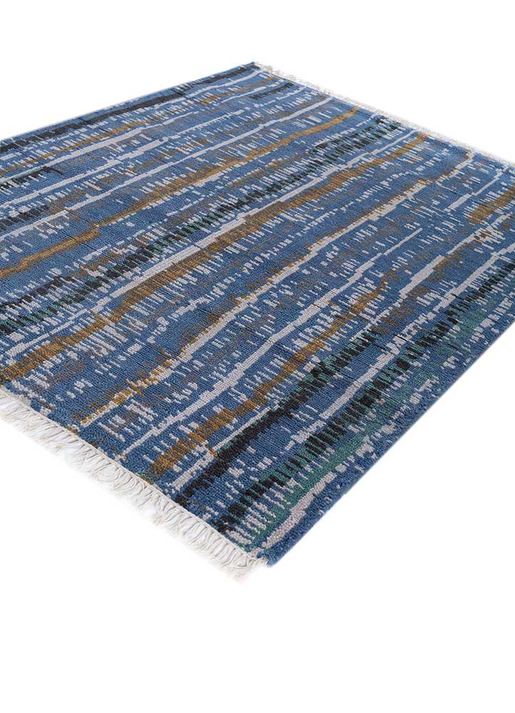 Wollteppich - 180 x 135 cm - blau - Image 2