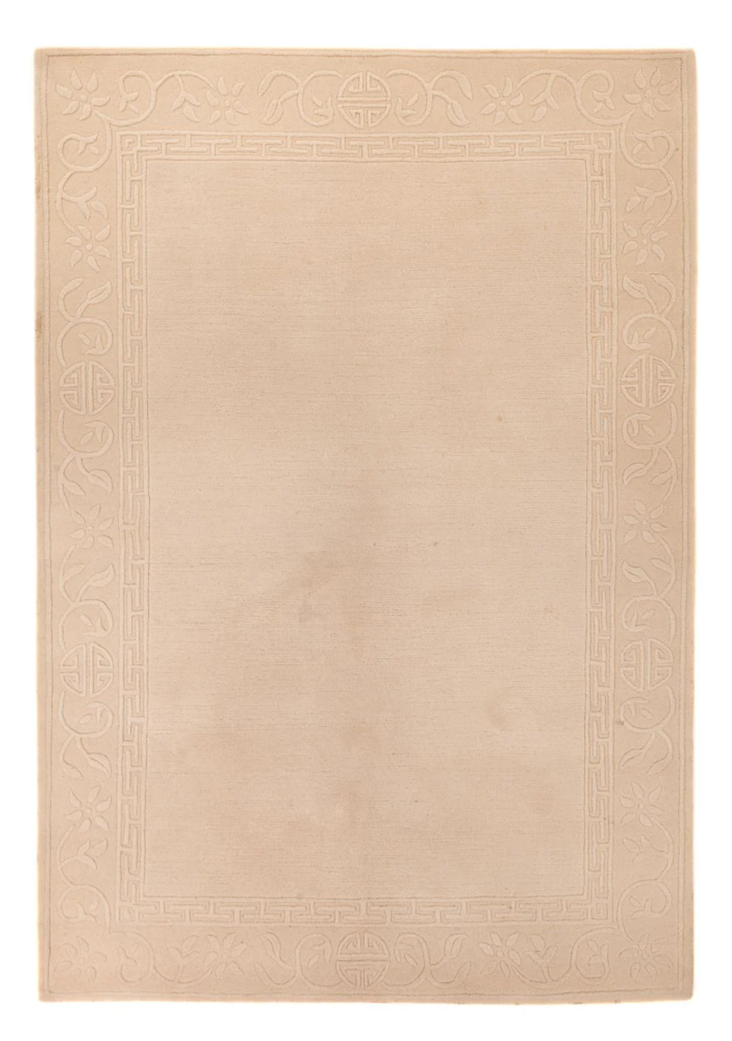 Wollteppich - 201 x 144 cm - beige