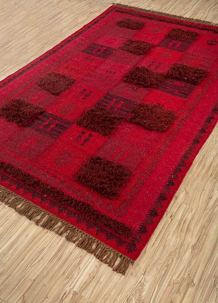 Wollteppich - 225 x 150 cm - rot - Image 2