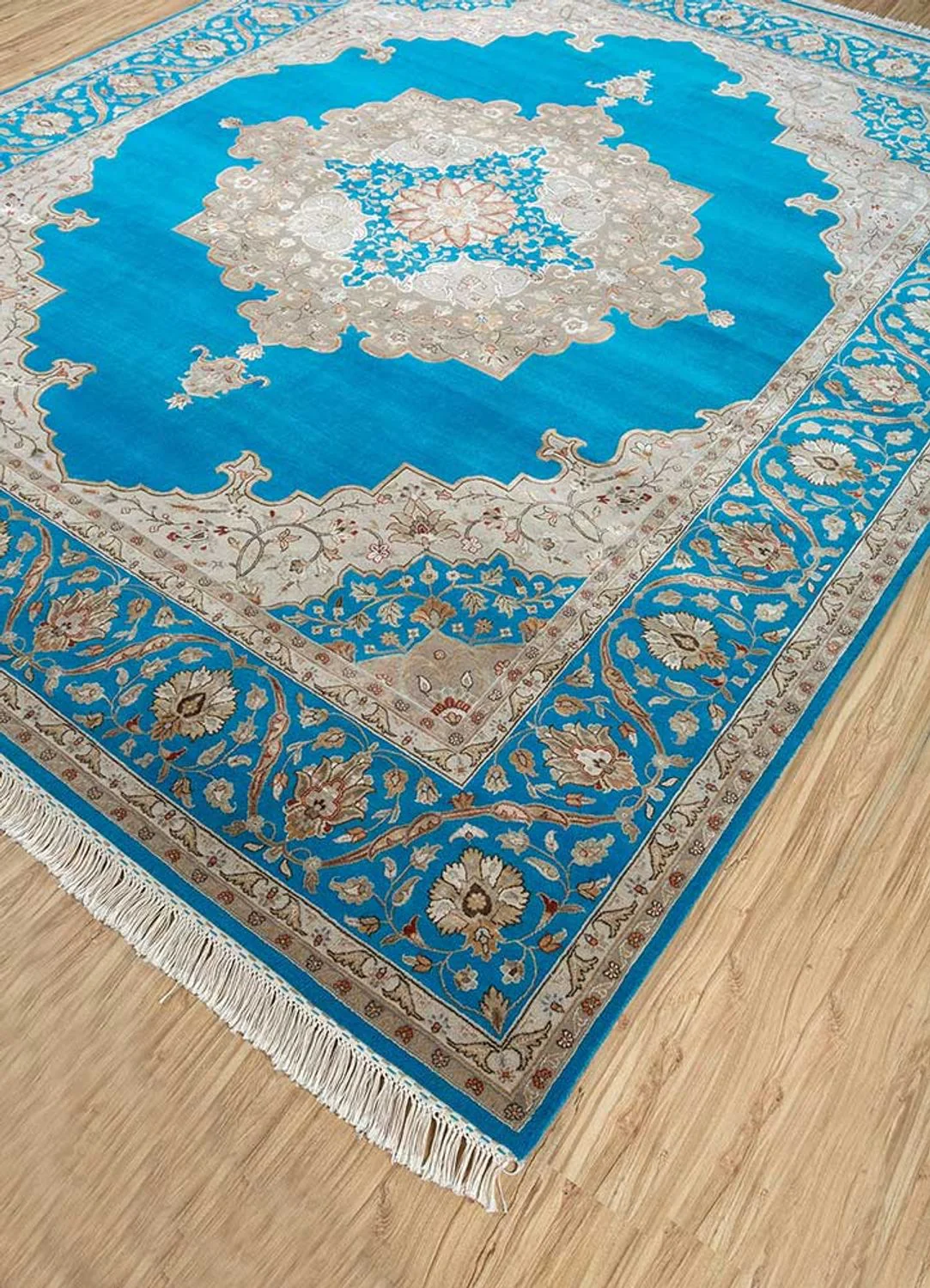 Wollteppich - 300 x 240 cm - blau - Image 2