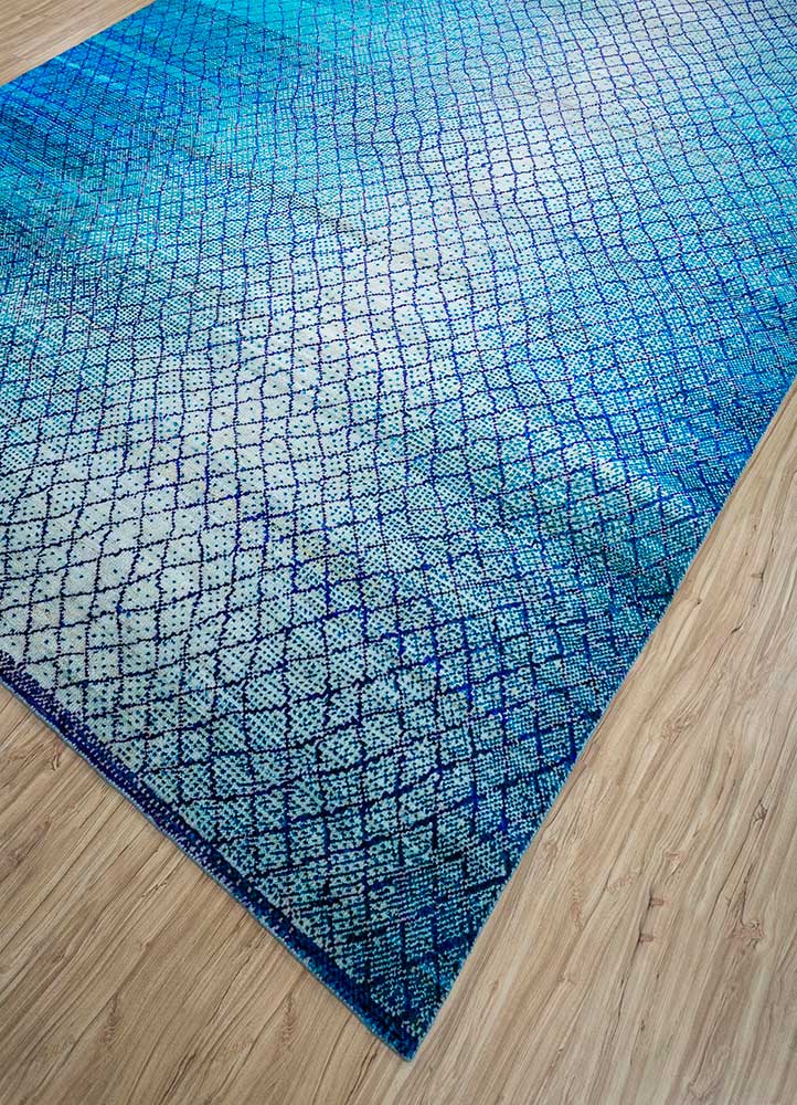 Wollteppich - 300 x 240 cm - hellblau - Image 2