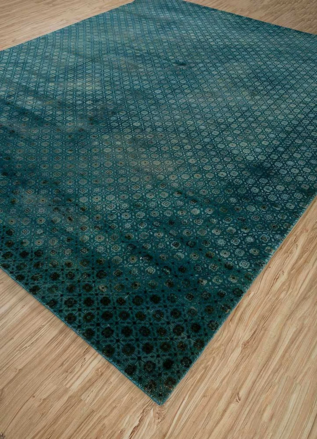 Wollteppich - 300 x 240 cm - petrolblau - Image 2