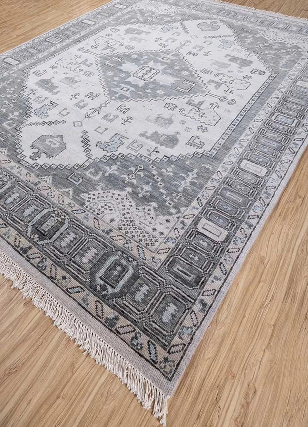 Wollteppich - 300 x 240 cm - silber - Image 2