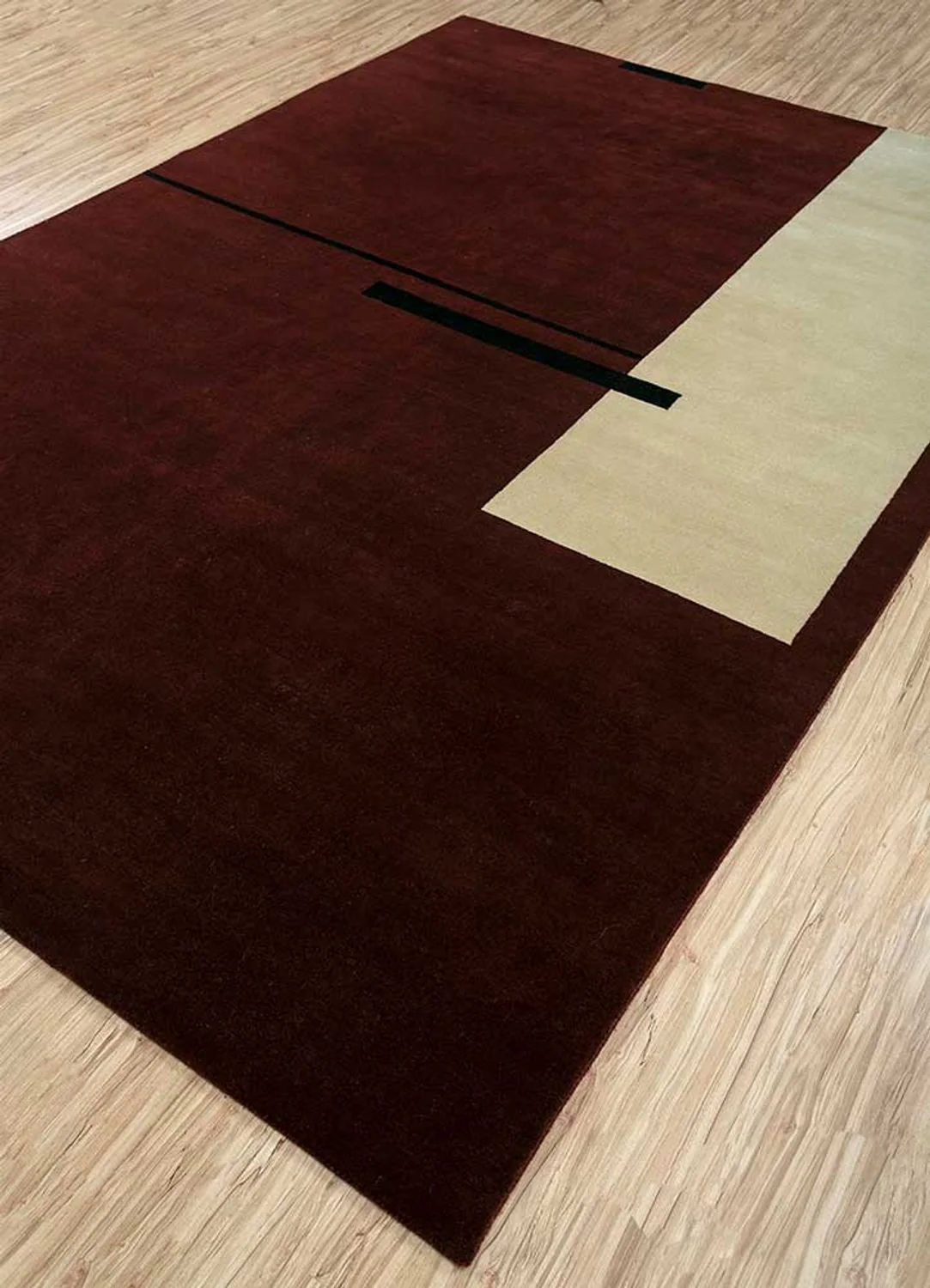 Wollteppich - 300 x 240 cm - weinrot - Image 2