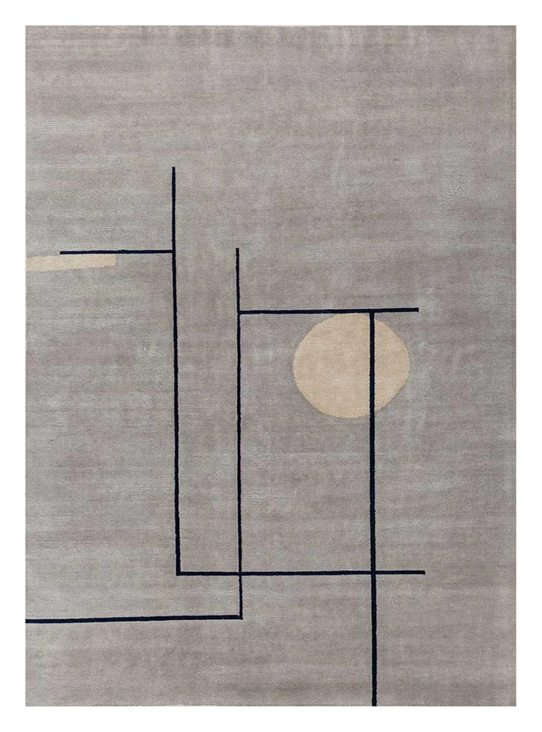 Wollteppich - 360 x 270 cm - grau