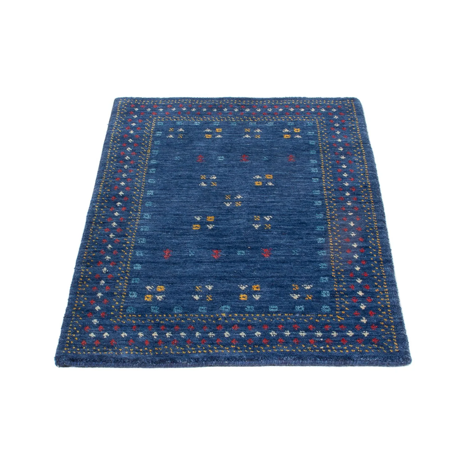 Wollteppich - 90 x 60 cm - dunkelblau - Image 5