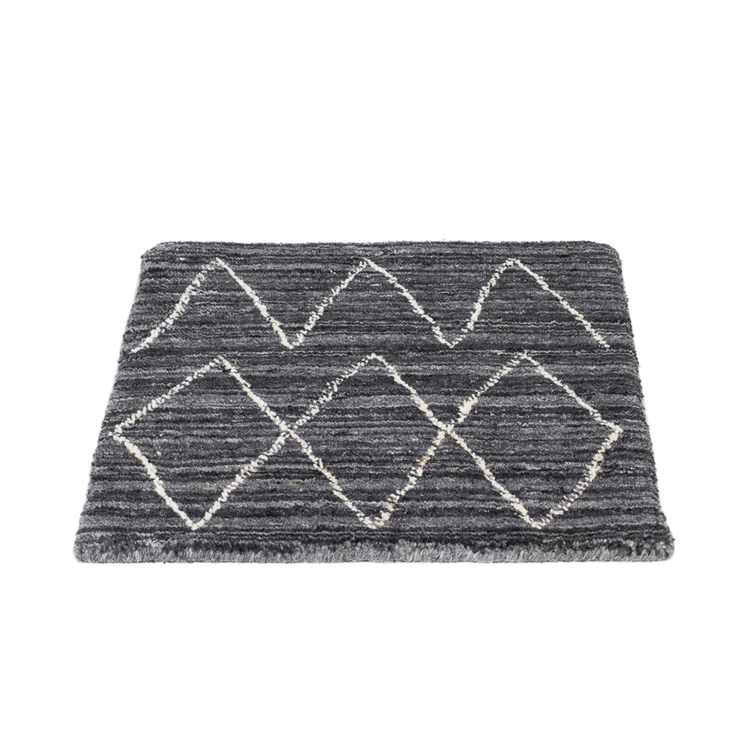 Wollteppich quadratisch  - 42 x 42 cm - anthrazit - Image 4