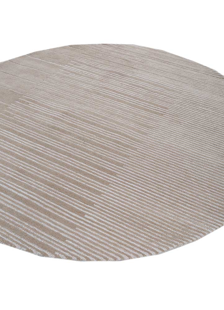 Wollteppich rund  - 180 x 180 cm - beige - Image 2