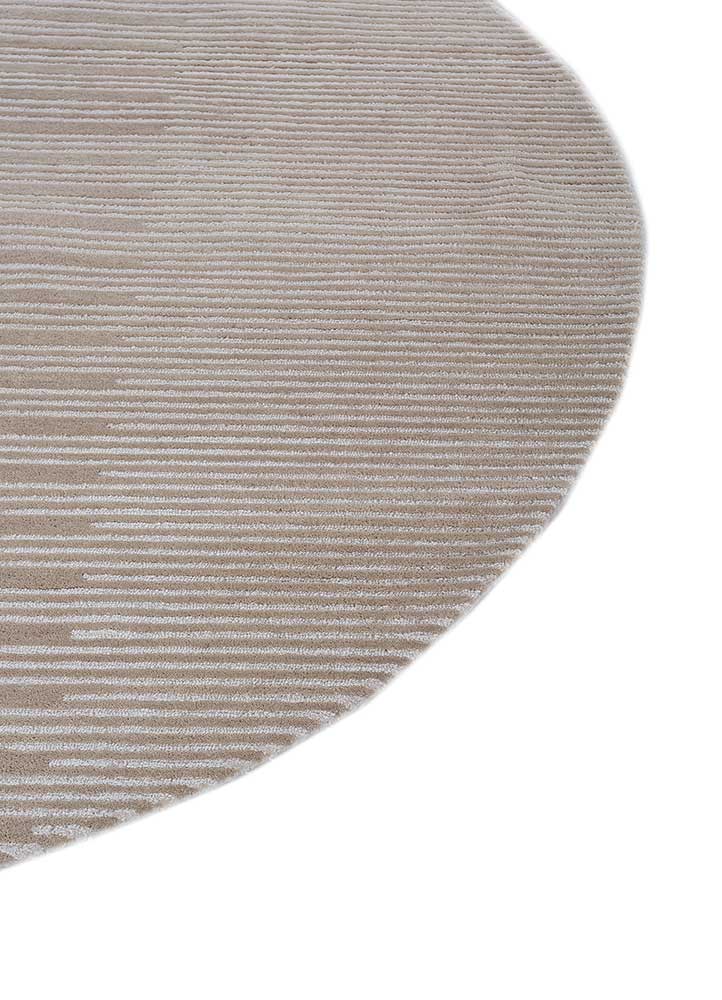 Wollteppich rund  - 180 x 180 cm - beige - Image 3