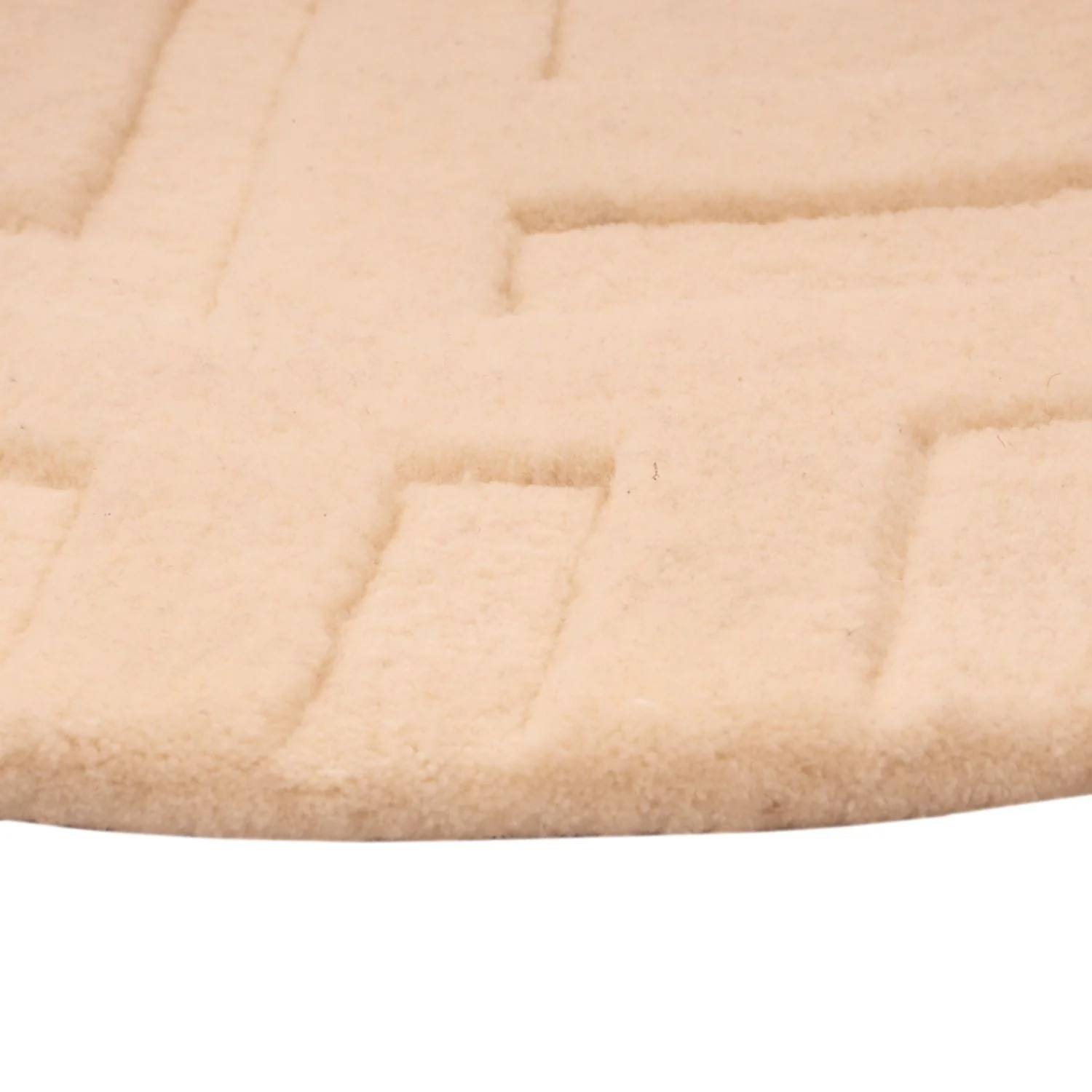 Wollteppich rund  - 80 x 80 cm - beige - Image 4