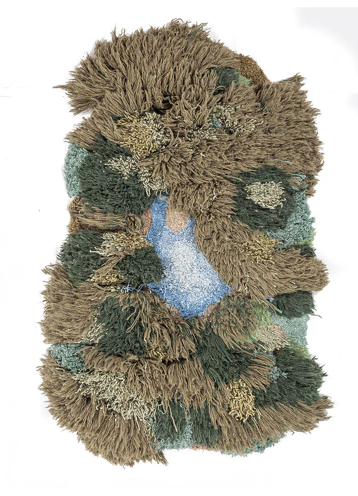 Wollteppich sonderform - 150 x 90 cm - mehrfarbig