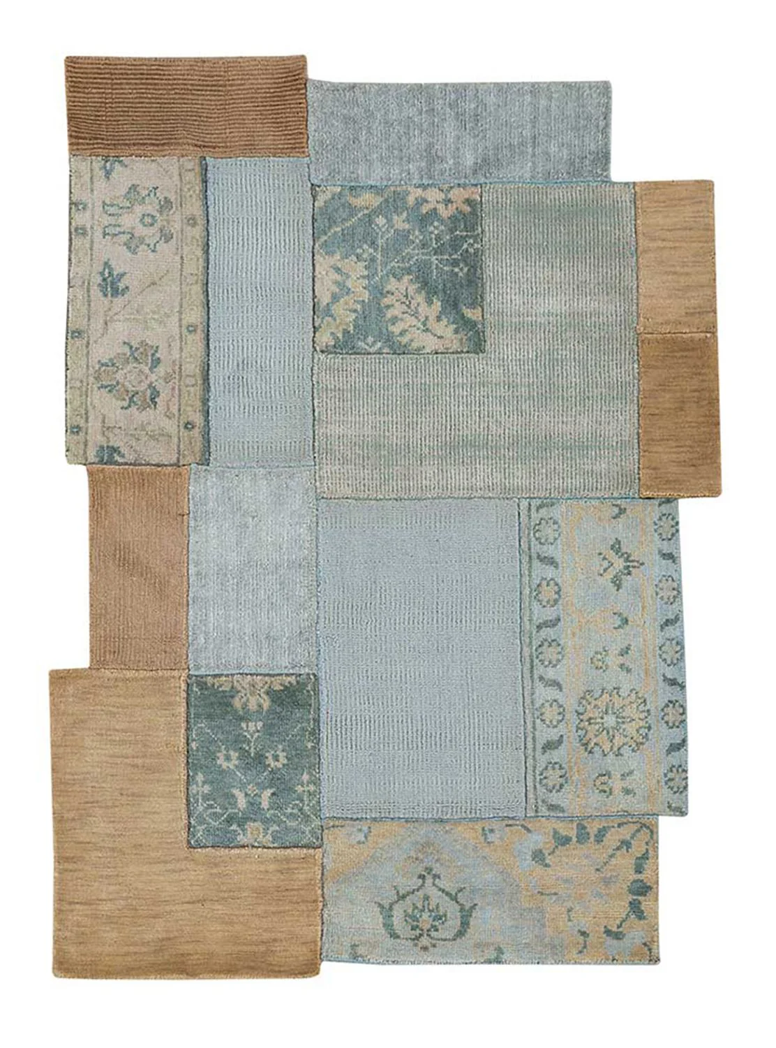 Wollteppich sonderform  - 180 x 120 cm - mehrfarbig