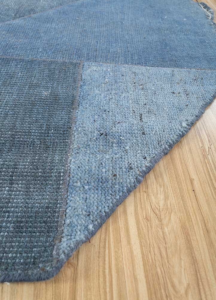 Wollteppich sonderform  - 180 x 180 cm - blau - Image 3