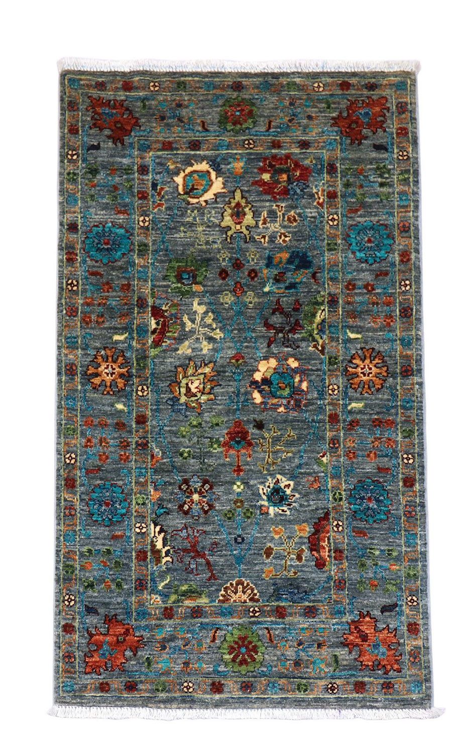 Ziegler Teppich 132 x 81 cm - seeblau