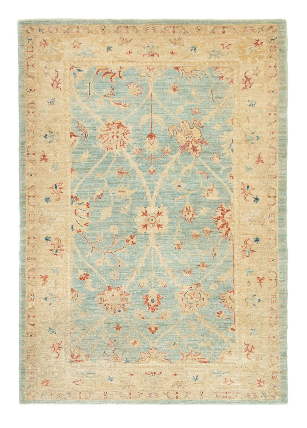Ziegler Teppich 186 x 125 cm - hellblau