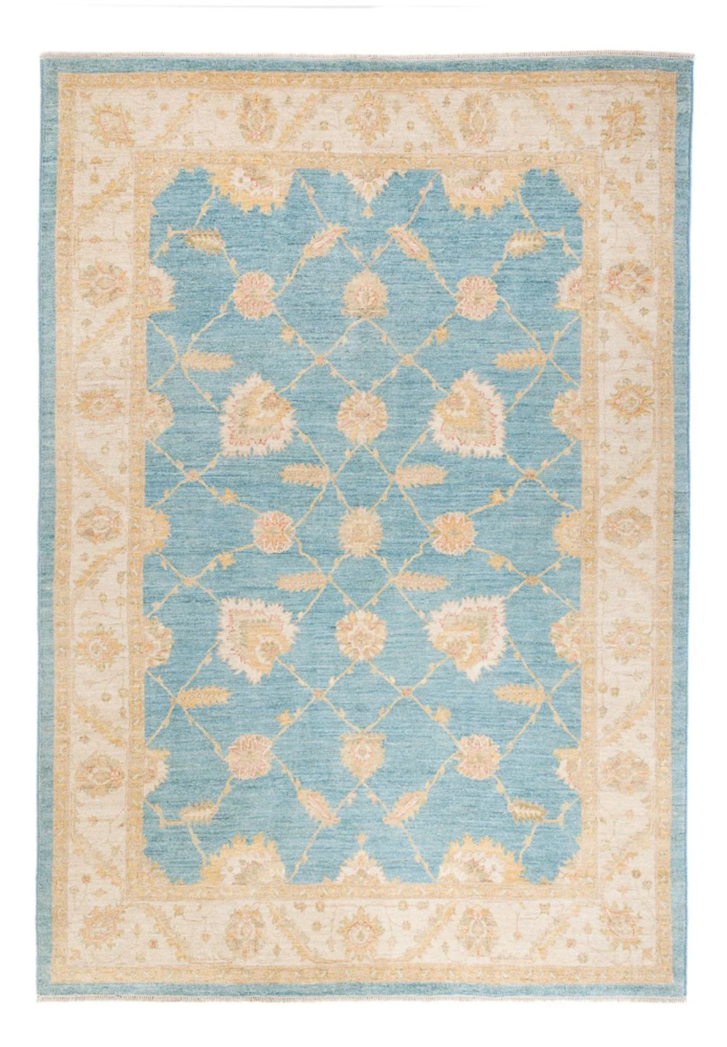 Ziegler Teppich - 247 x 171 cm - hellblau