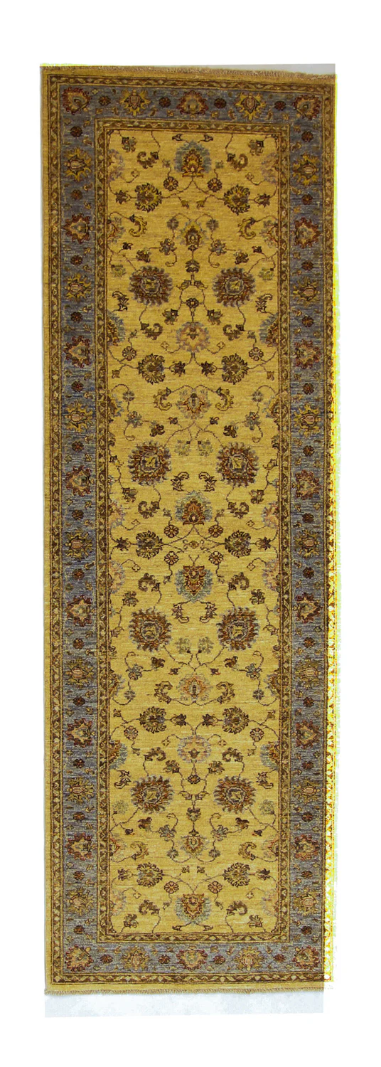 Ziegler Teppich 250 x 80 cm - senfgelb