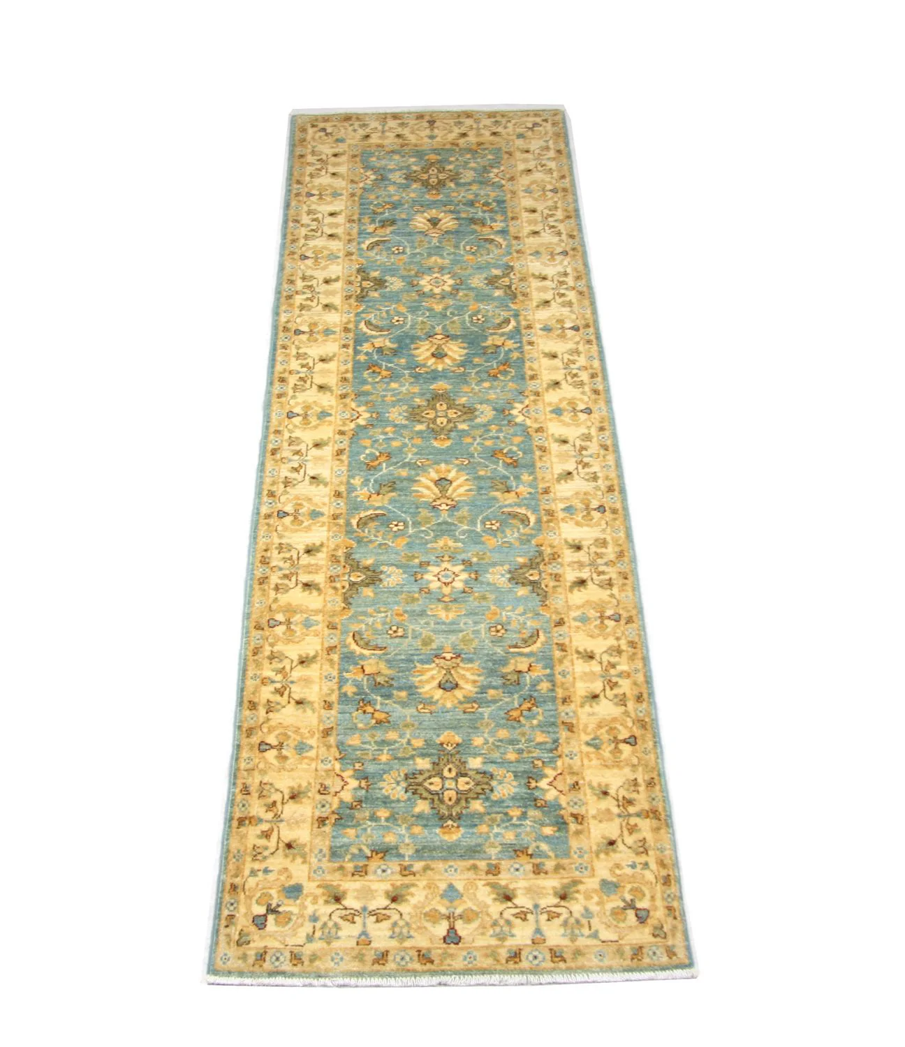 Ziegler Teppich 292 x 84 cm - blau