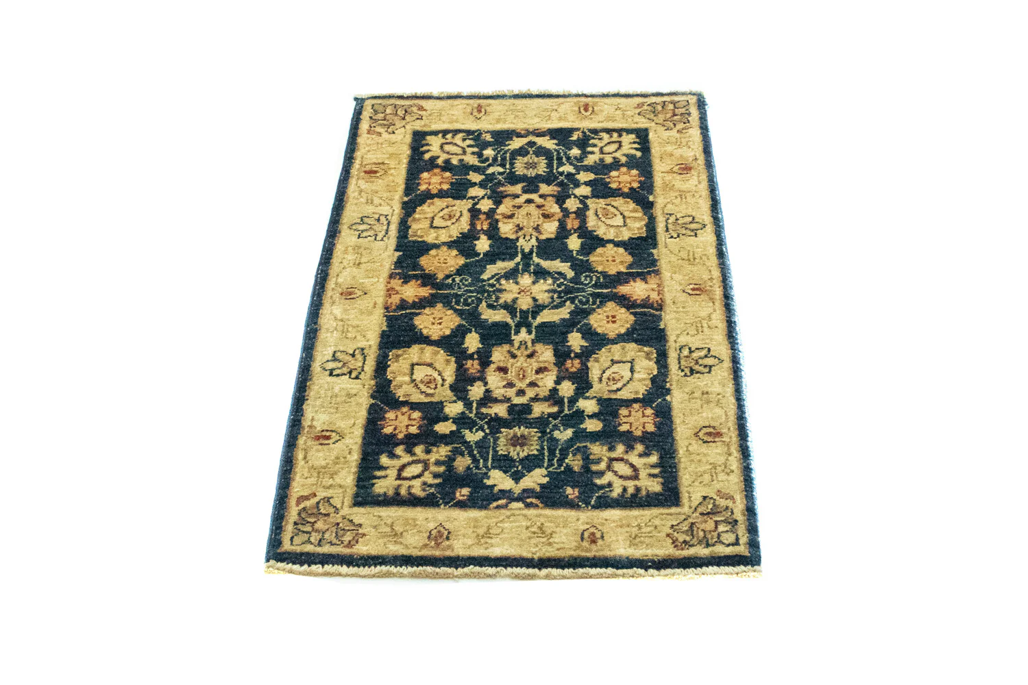 Ziegler Teppich 98 x 52 cm - dunkelblau