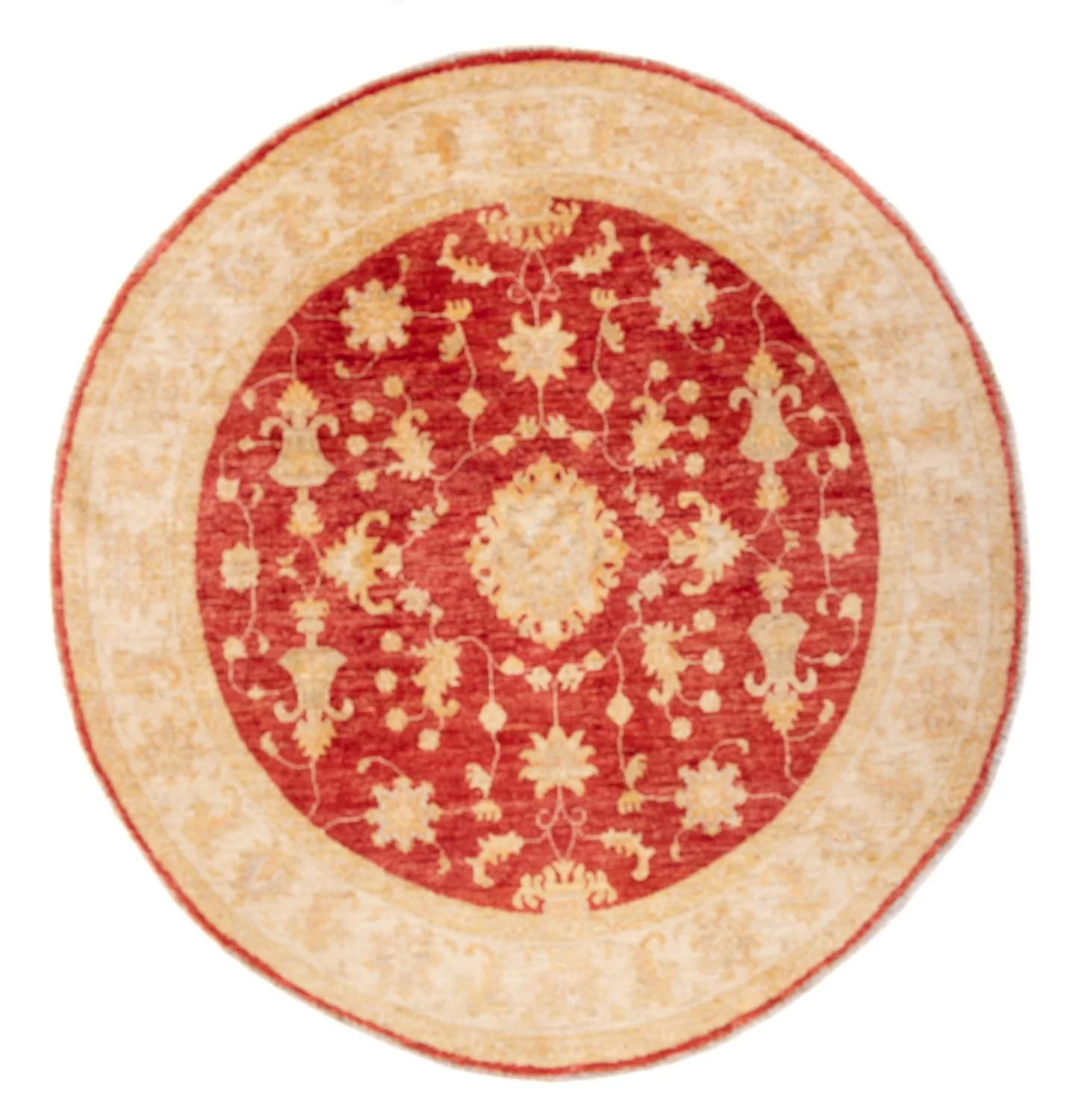 Ziegler Teppich rund  - 149 x 149 cm - rot
