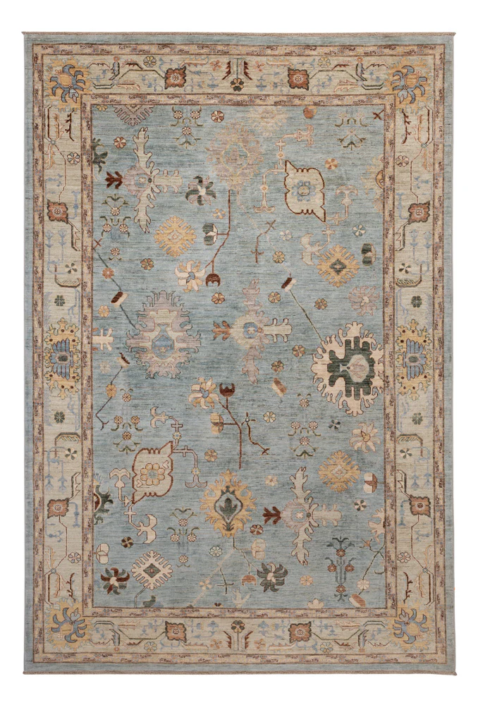 Ziegler Teppich - Usak - 296 x 200 cm - hellblau